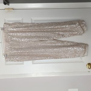 Loft Silver Sparkle sequin jogger